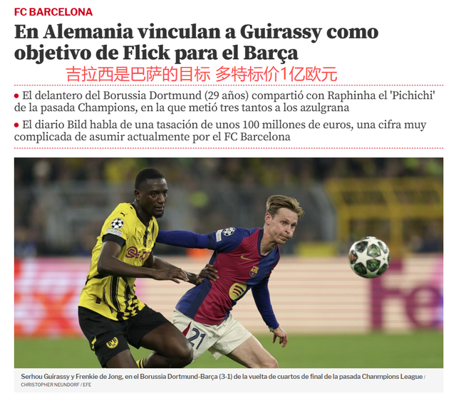 巴萨希望引, 表示, 吉拉西拿到